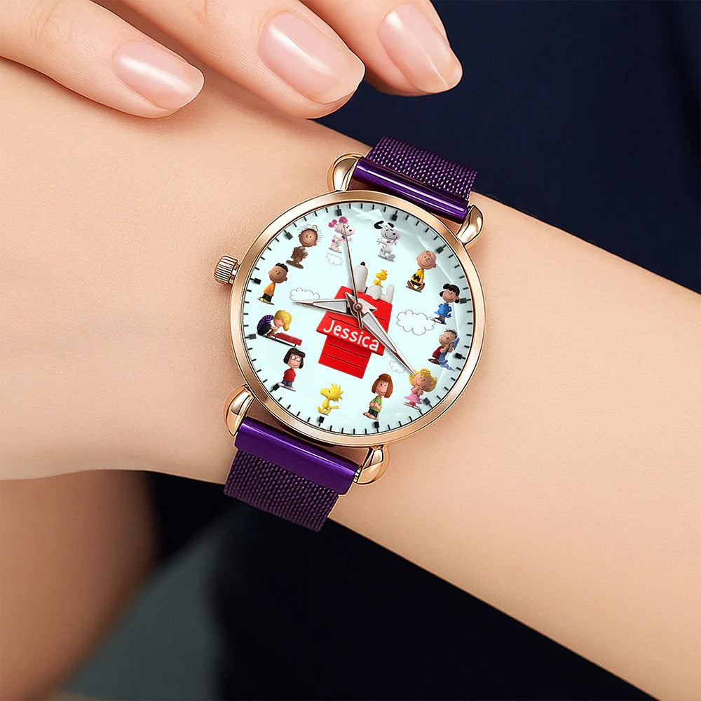 Cartoon Lover Mesh Strap Quartz Watch - Personalized Gifts For Fans