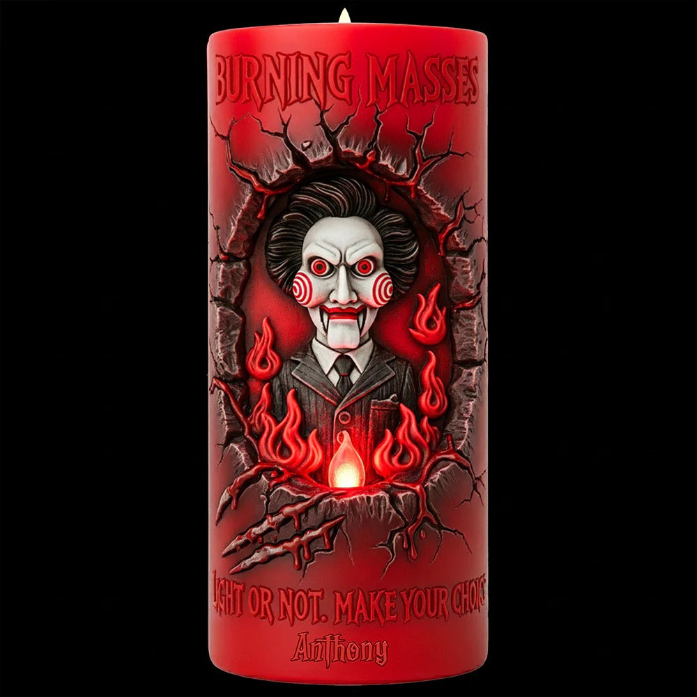 Branding From Classic Slashers LED Candle - Personalized Gifts For Horror Fans