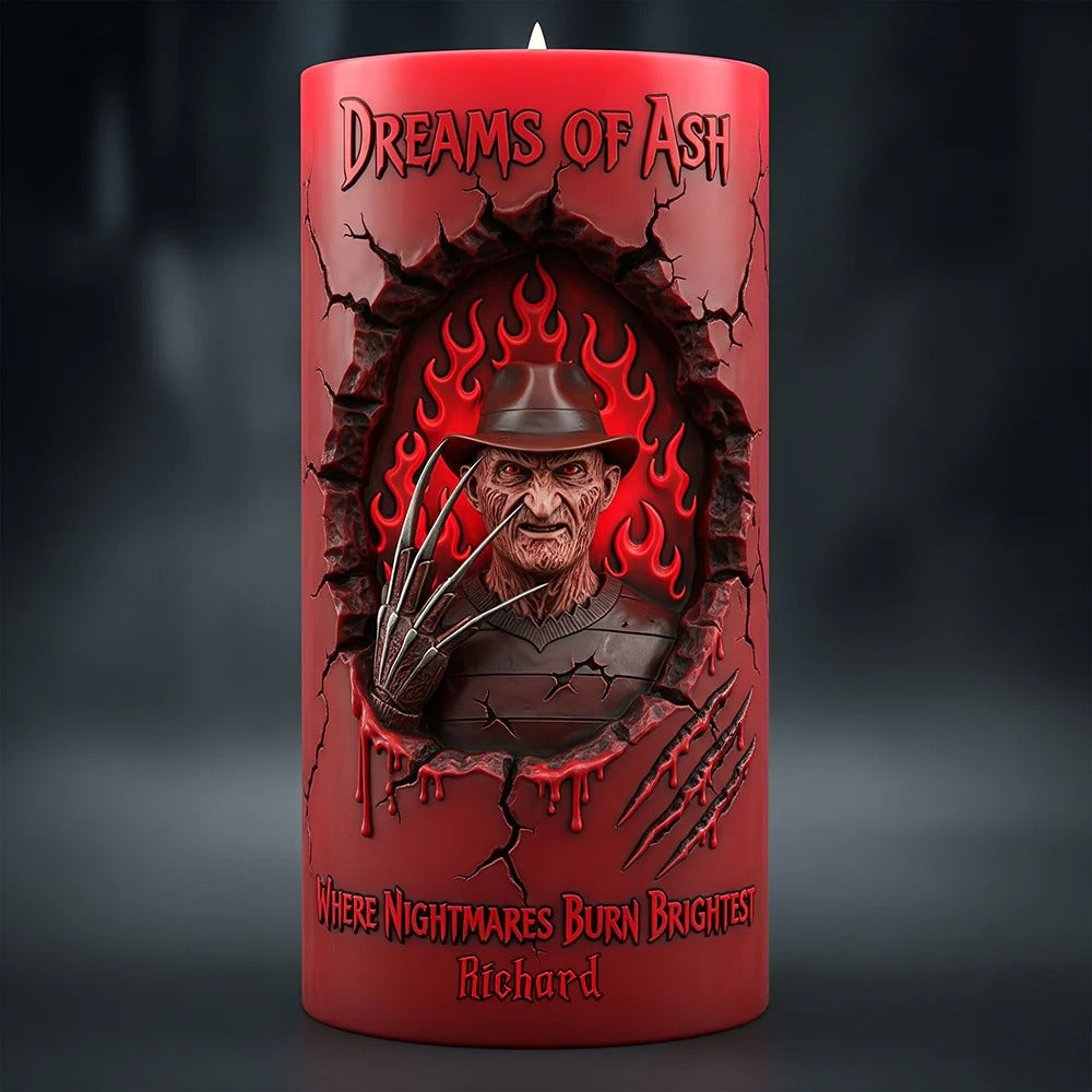 Branding From Classic Slashers LED Candle - Personalized Gifts For Horror Fans