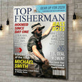 Custom Fishing Magazine Cover, Personalized Fishing Gifts for Men, Fly Fishing Gifts for Him