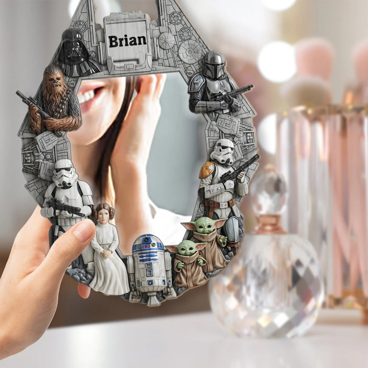 The Strong Force - Personalized The Force Wall Hanging Mirror