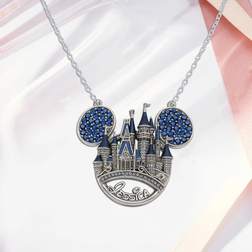 Magic Castle - Personalized Mouse Custom Shaped Pendant Necklace