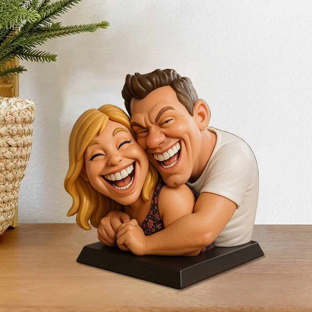 Custom Couple Photo Pixar Cartoon Style Acrylic Plaque