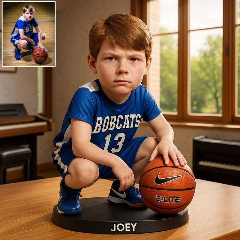 Custom Basketball Photo Pixar Cartoon Style Acrylic Plaque