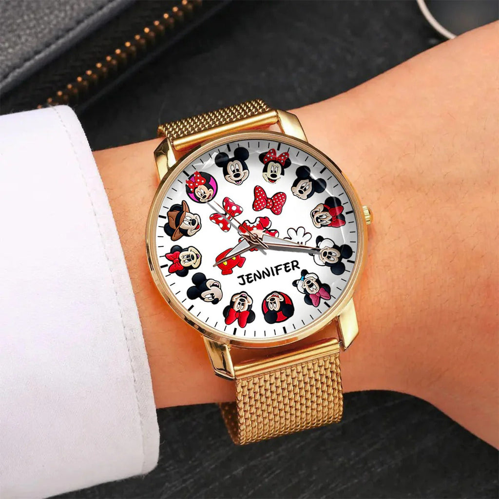 Mouse Happy Time - Personalized Mouse Women Hand Watch