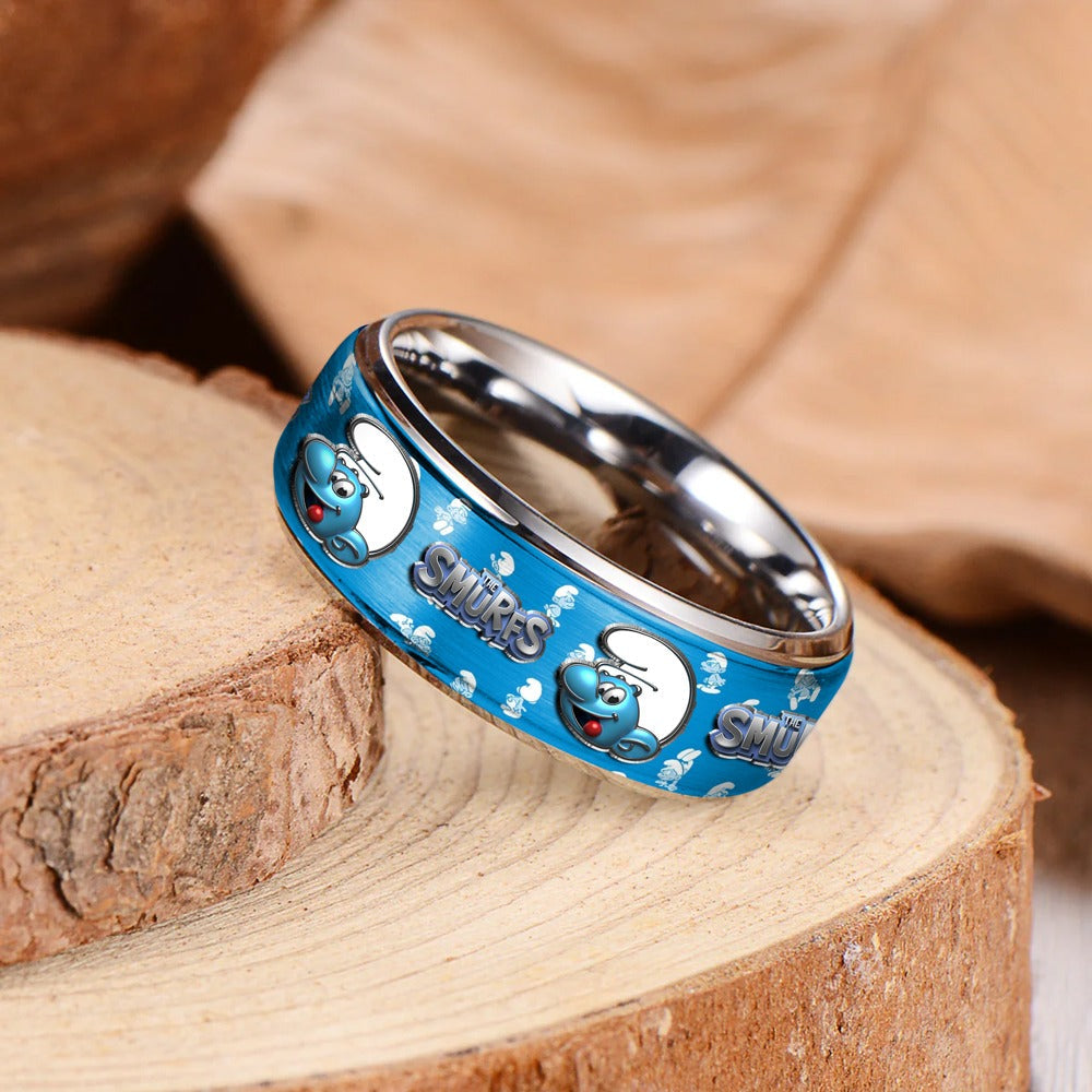 Blue Fantasy Character – Alloy Ring for Fans