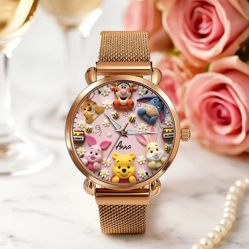 Personalized Christmas Gifts For Cartoon Lovers Mesh Strap Quartz Watch