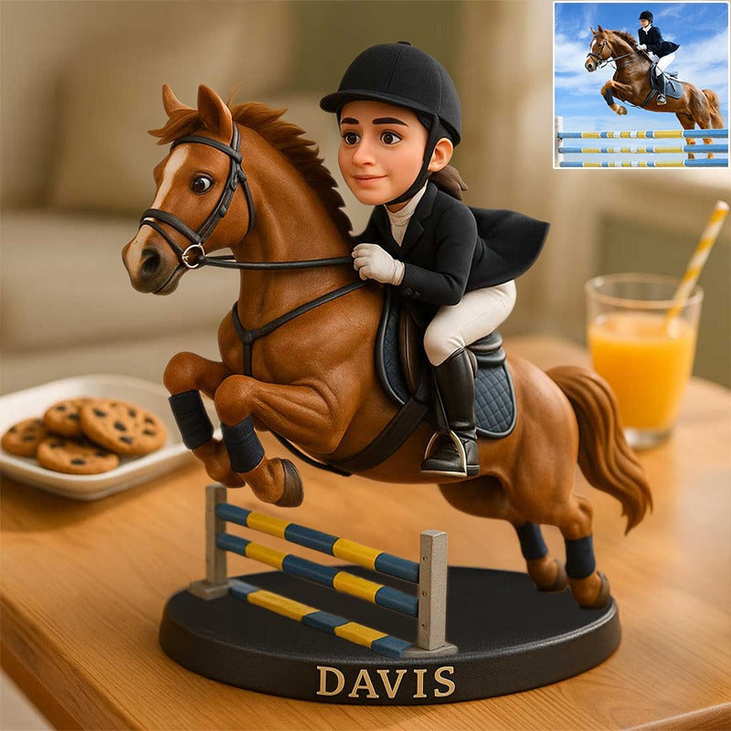 Custom Horse Photo Pixar Cartoon Style Acrylic Plaque