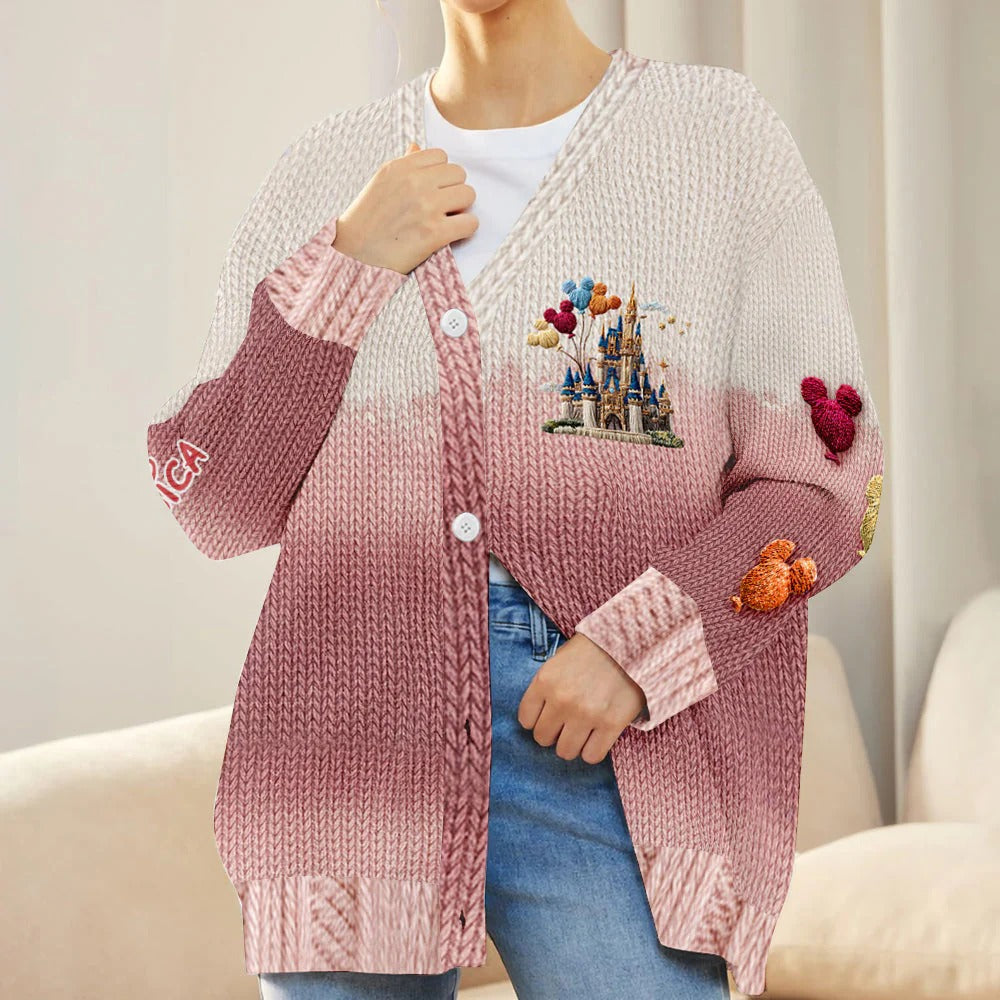 The Magic Castle - Personalized Mouse Cardigan Sweater