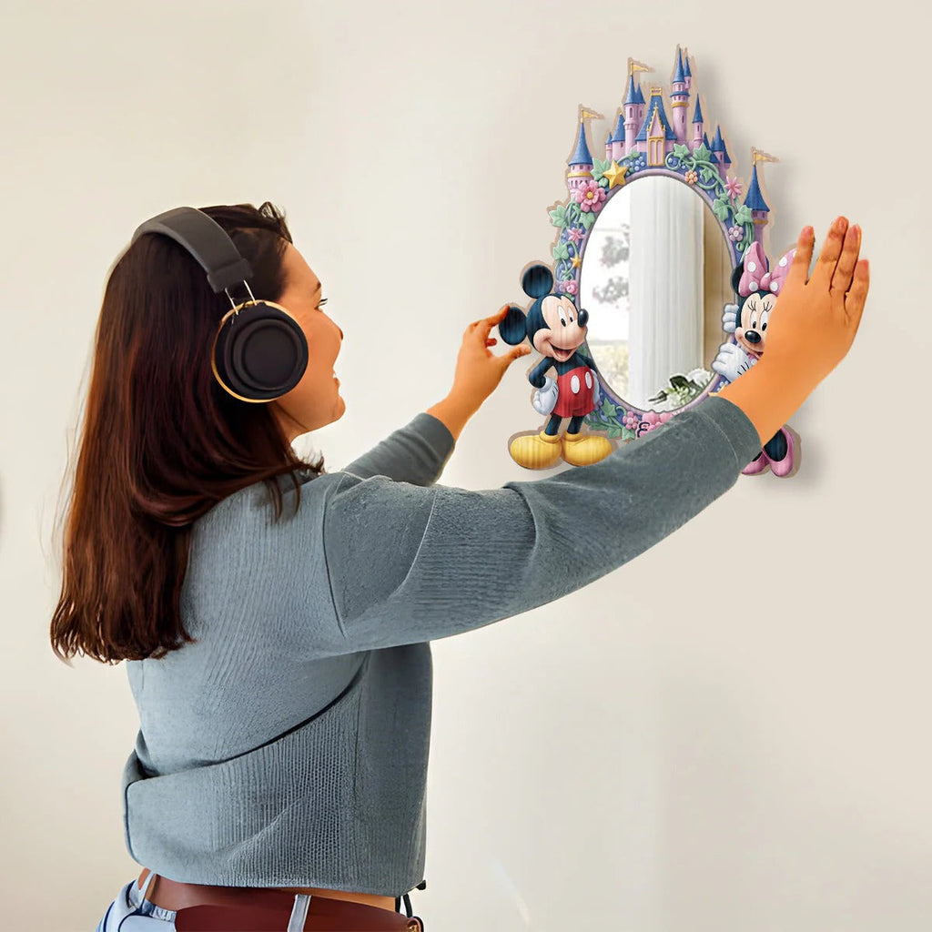 Cute Cartoon Duo - Personalized Mouse Wall Hanging Mirror