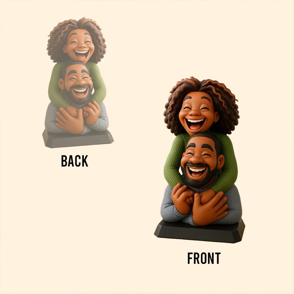 Custom Couple Photo Pixar Cartoon Style Acrylic Plaque