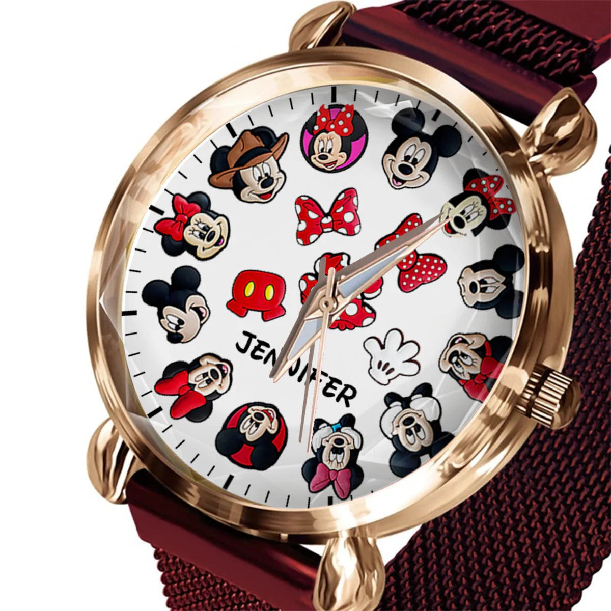 Mouse Happy Time - Personalized Mouse Women Hand Watch