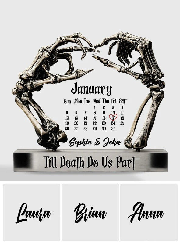 Til Death Do Us Part 4 - Personalized Couple Custom Shaped Acrylic Plaque