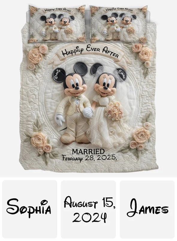 Happily Ever After - Personalized Mouse Quilt Set