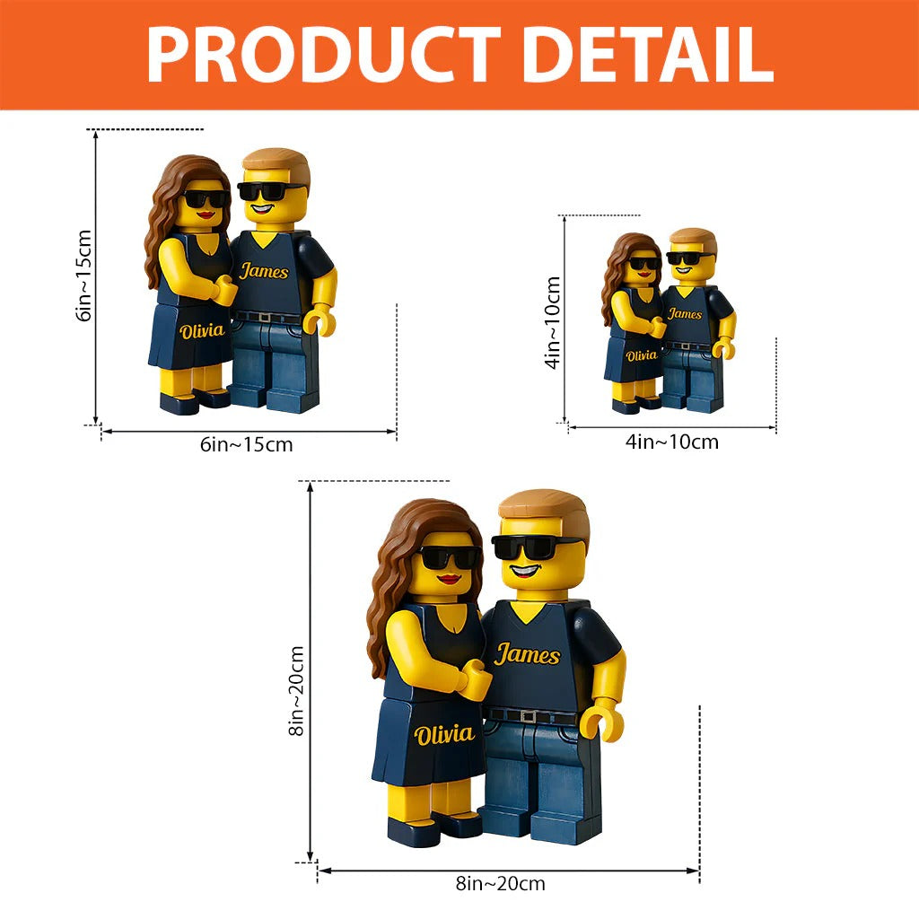 Custom Couple Photo Leg0 Style Acrylic Plaque