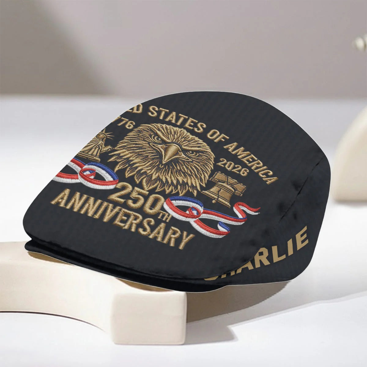 250th Anniversary Of America - Personalized Veteran Newsboy Cap