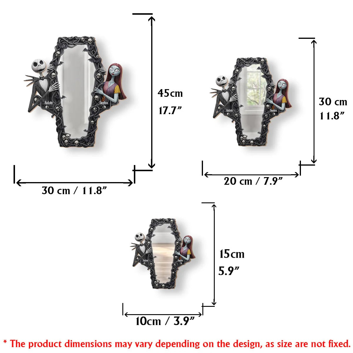 The Nightmare Couple - Personalized Nightmare Wall Hanging Mirror