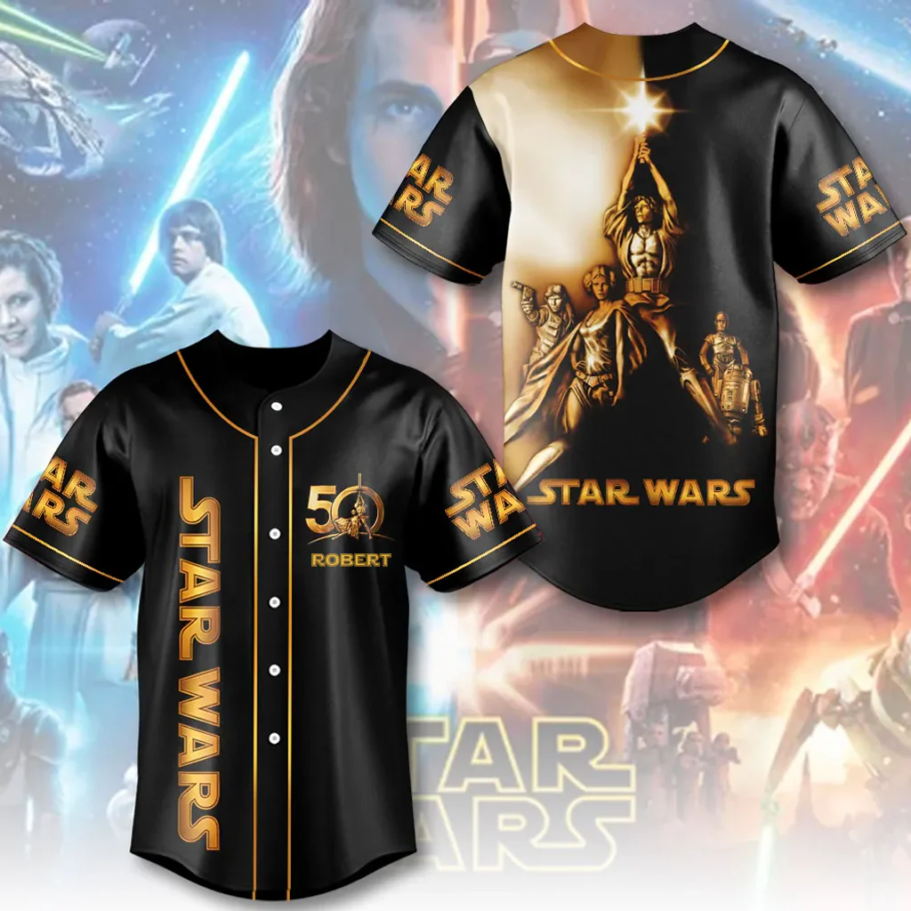 50th Anniversary - Personalized The Force Baseball Jersey