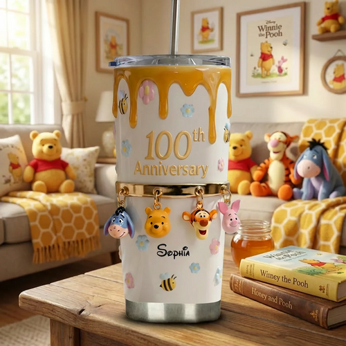 100th Anniversary Of Friendship - Personalized Honey Bear Tumbler