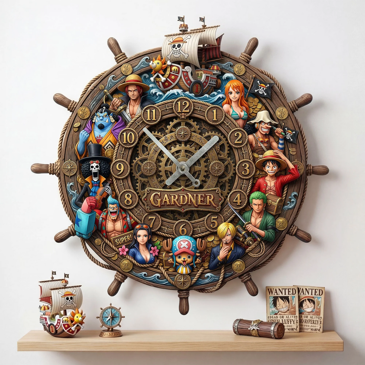 Anime Acrylic Hanging Wall Clock - Personalized Gifts For Anime Lovers