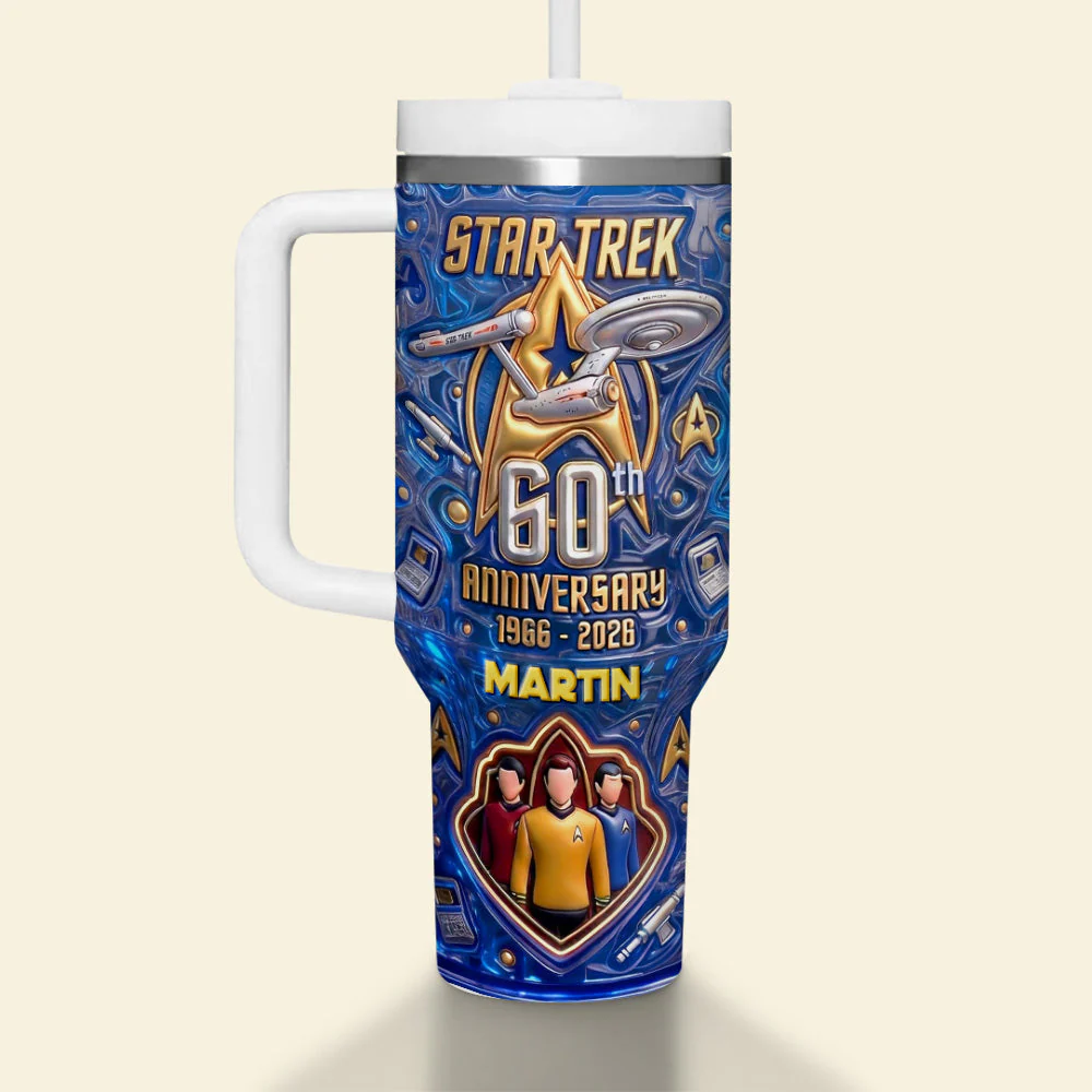 60th Anniversary Space Journey Tumbler - Personalized Anniversary Gifts