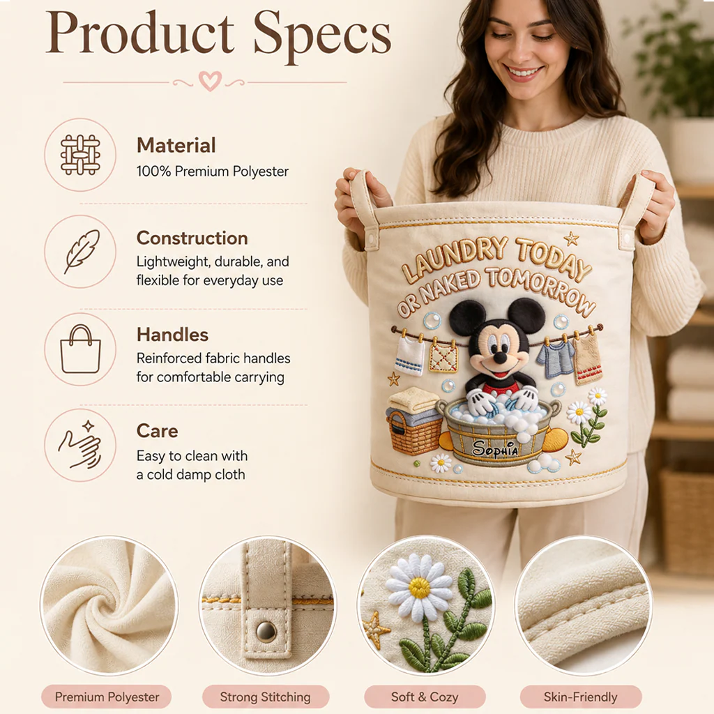 Laundry Today - Personalized Mouse Storage Basket