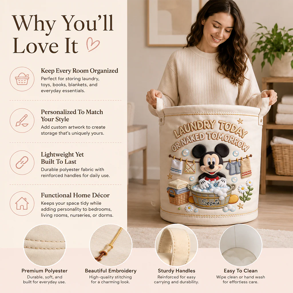 Laundry Today - Personalized Mouse Storage Basket