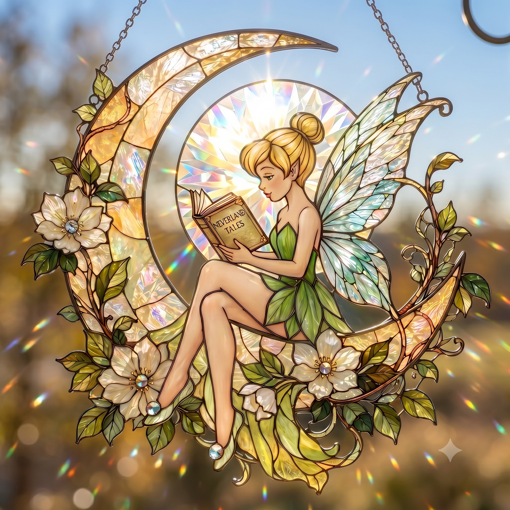 Magic Fairy Suncatcher Window Hanging - Halloween Personalized Book Lover Gift