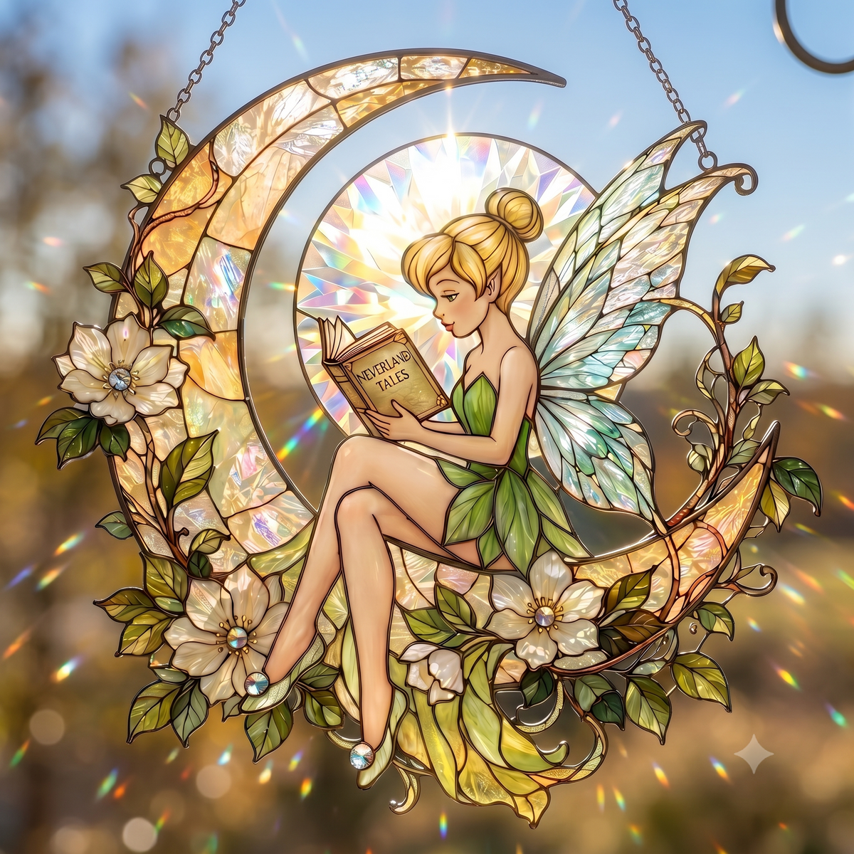 Magic Fairy Suncatcher Window Hanging - Halloween Personalized Book Lover Gift