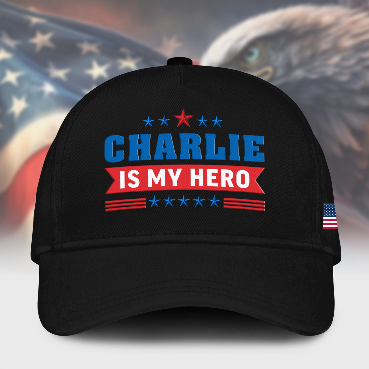 Charlie Kirk Print Baseball Cap