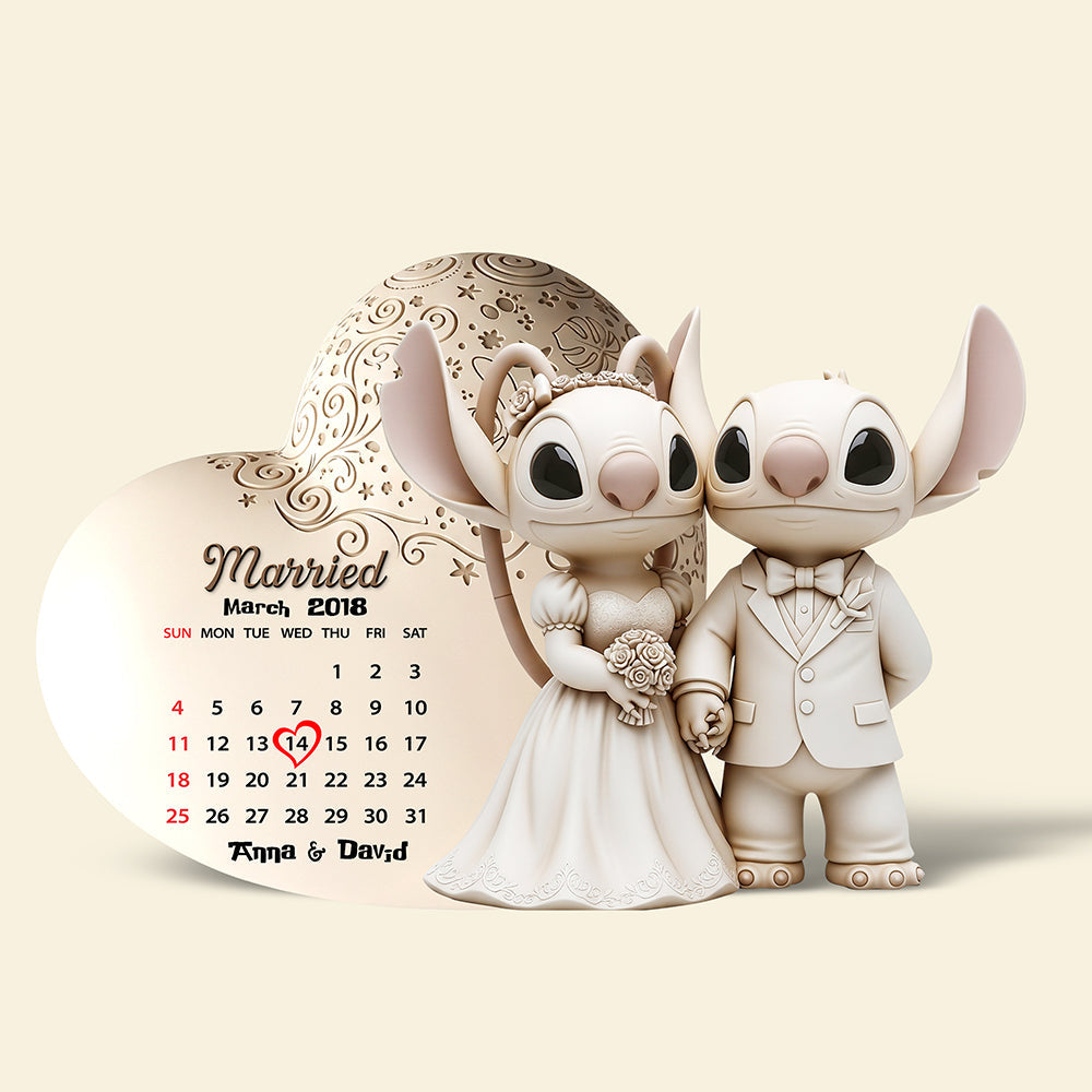 Cartoon Couple Acrylic Plaque - Personalized Gifts For Couple
