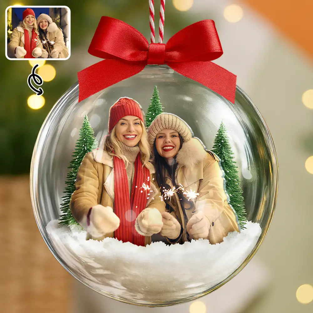 Custom Photo Family Is The Greatest Gift - Personalized 2D Acrylic Ornament