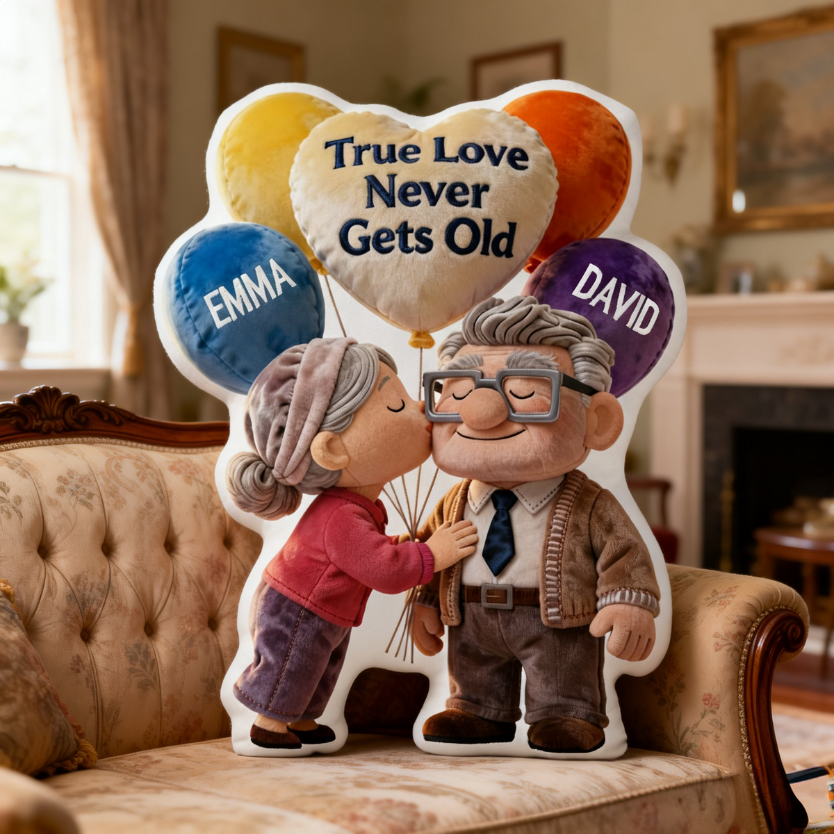 A Lifetime Of Love Shaped Pillow - Personalized Gifts For Couples