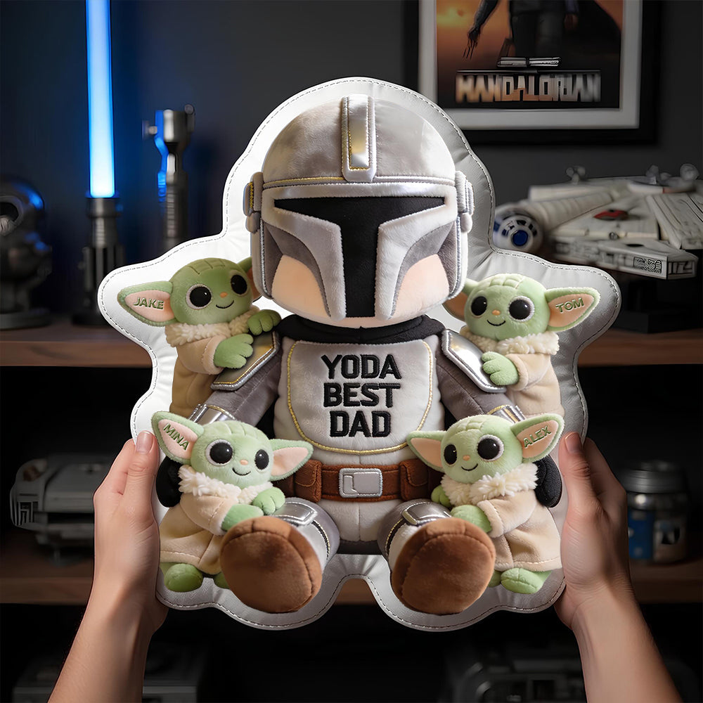 Best Dad Custom - Personalized The Force Shaped Pillow
