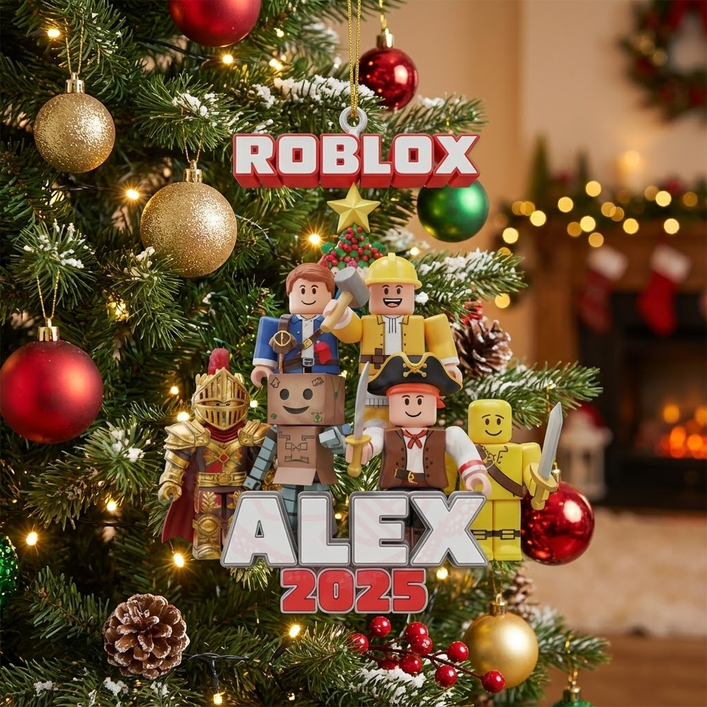 Build Your Adventure – Personalized Gamer Custom Shaped Acrylic Ornament