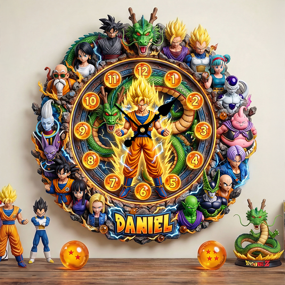 Legendary Seven Balls Acrylic Wall Clock Personalized Gifts