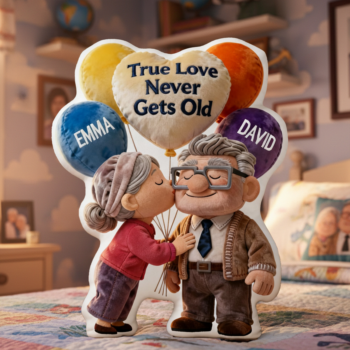 A Lifetime Of Love Shaped Pillow - Personalized Gifts For Couples