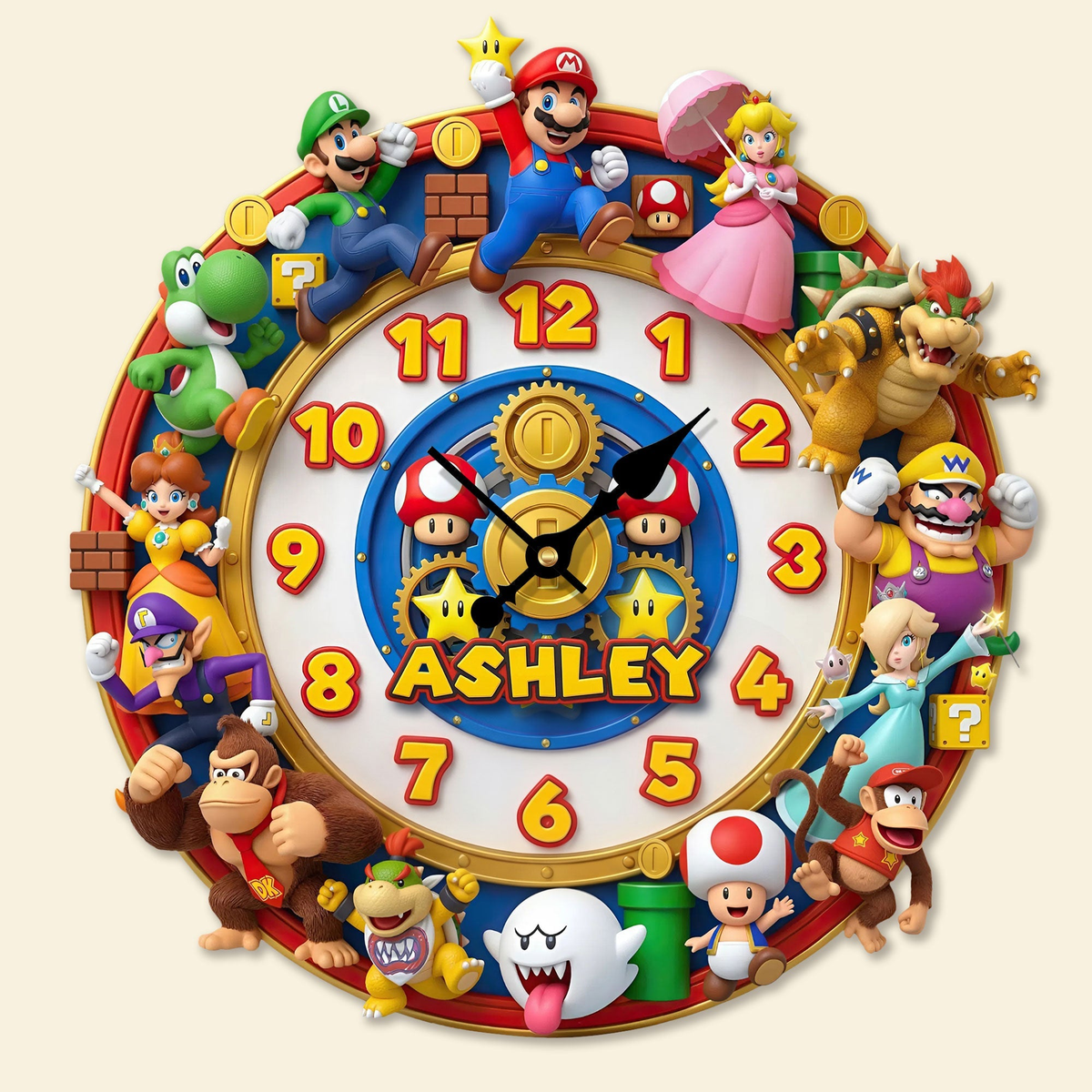 Retro Game Acrylic Hanging Wall Clock - Personalized Gifts For Game Lovers