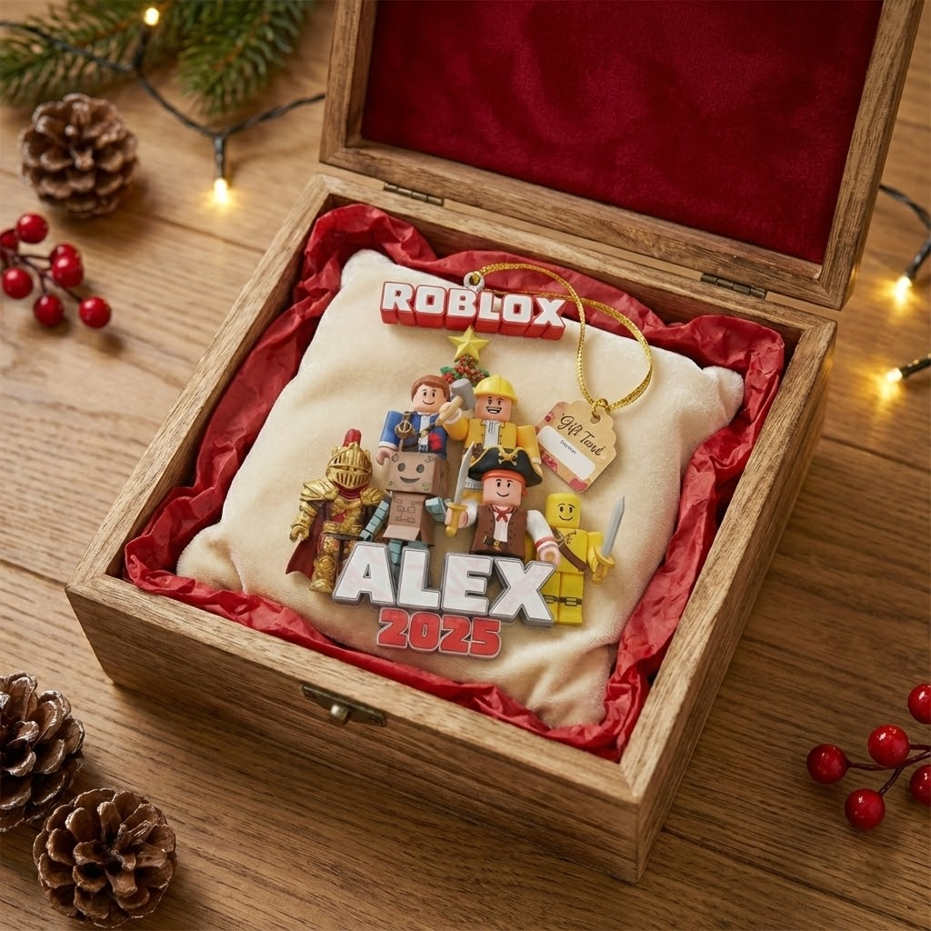 Build Your Adventure – Personalized Gamer Custom Shaped Acrylic Ornament
