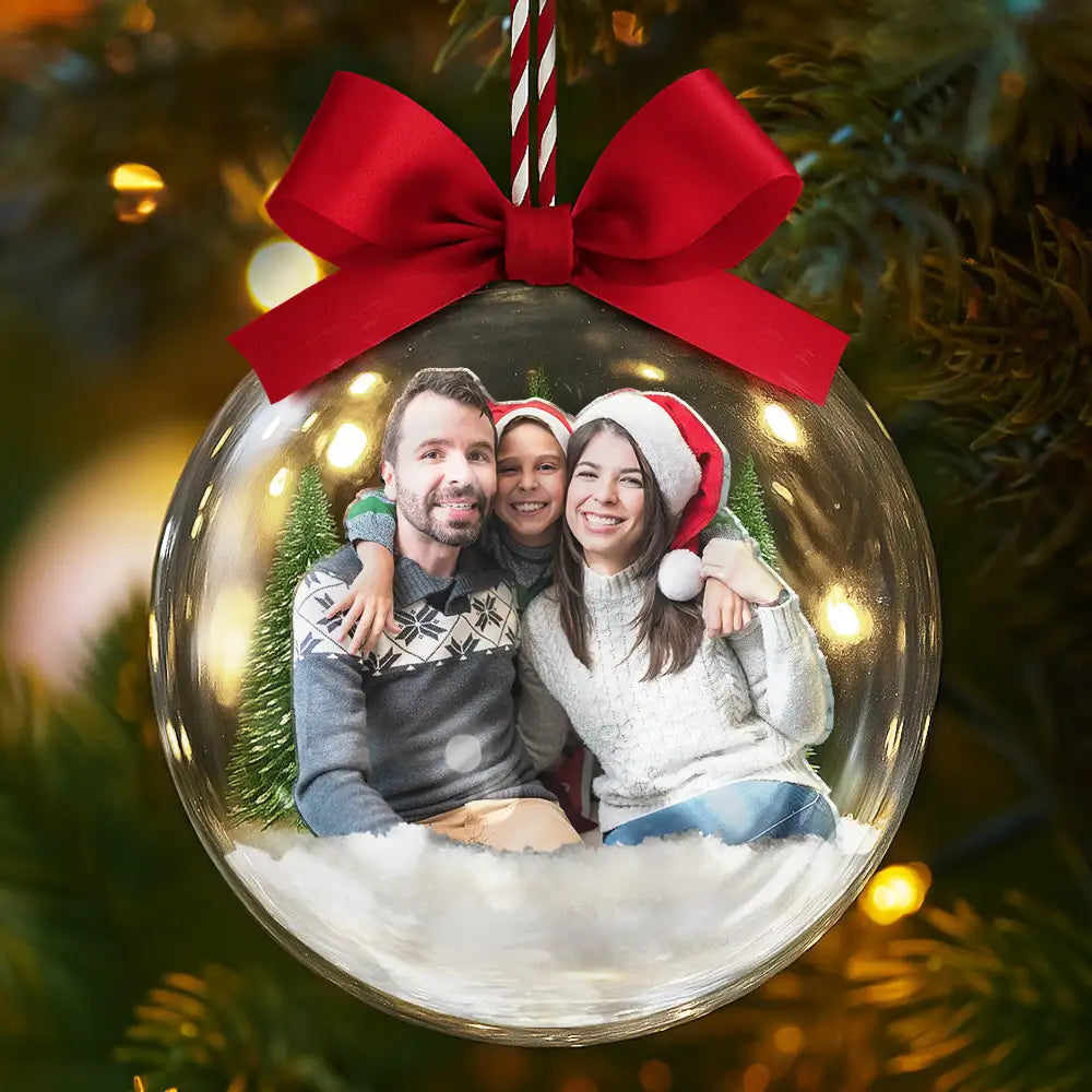 Custom Photo Family Is The Greatest Gift - Personalized 2D Acrylic Ornament