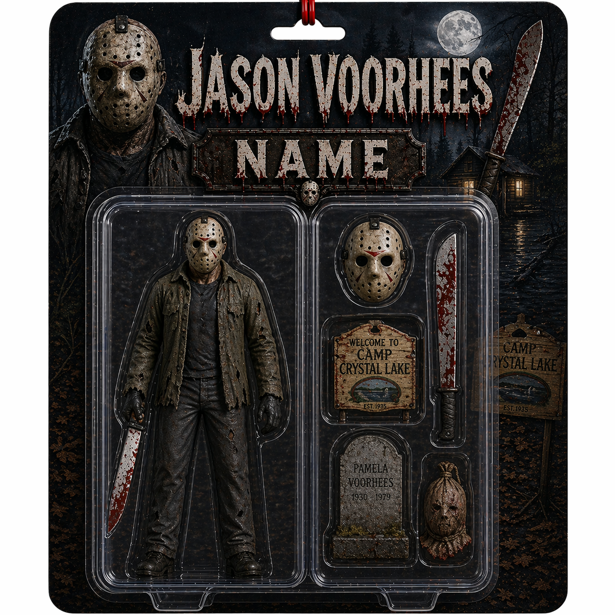 Custom Horror Action Acrylic Plaque - Personalized Scream Style Gift, Custom Face Horror Toy, Halloween Gift for Horror Fans
