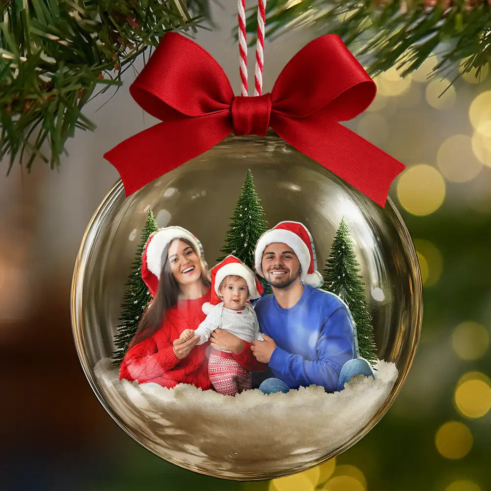 Custom Photo Family Is The Greatest Gift - Personalized 2D Acrylic Ornament