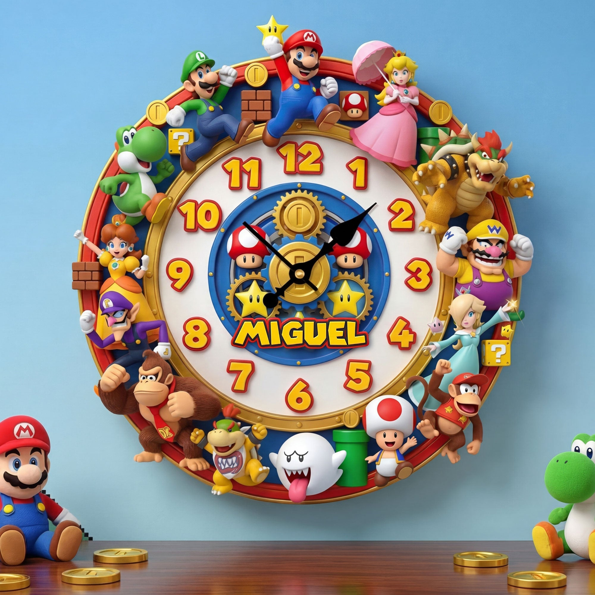 Retro Game Acrylic Hanging Wall Clock - Personalized Gifts For Game Lovers