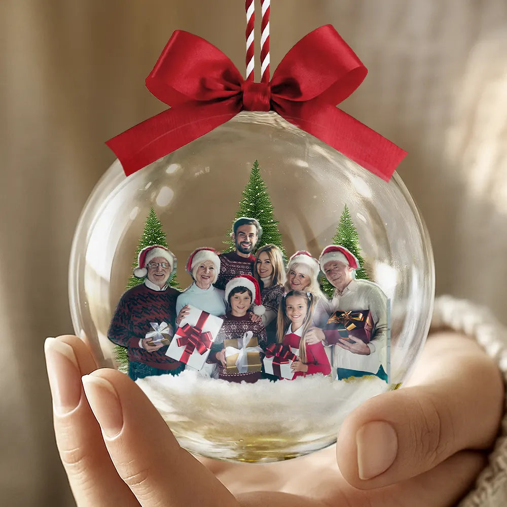 Custom Photo Family Is The Greatest Gift - Personalized 2D Acrylic Ornament