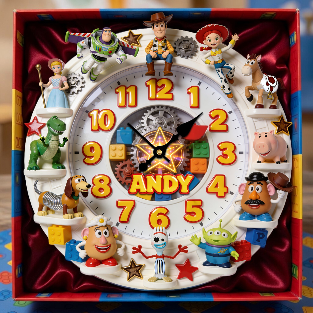 Adorable Characters Hanging Wall Clock - Personalized Gifts