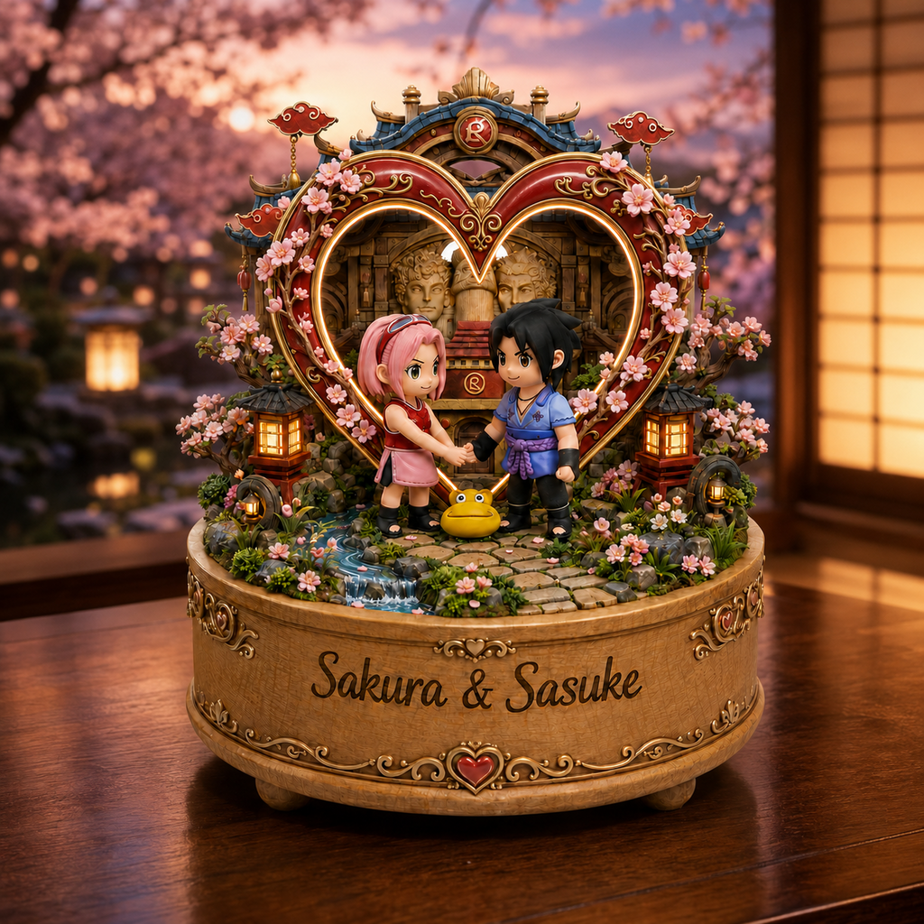 Happy Anime Couple - Personalized Anime Custom Shaped Acrylic Plaque