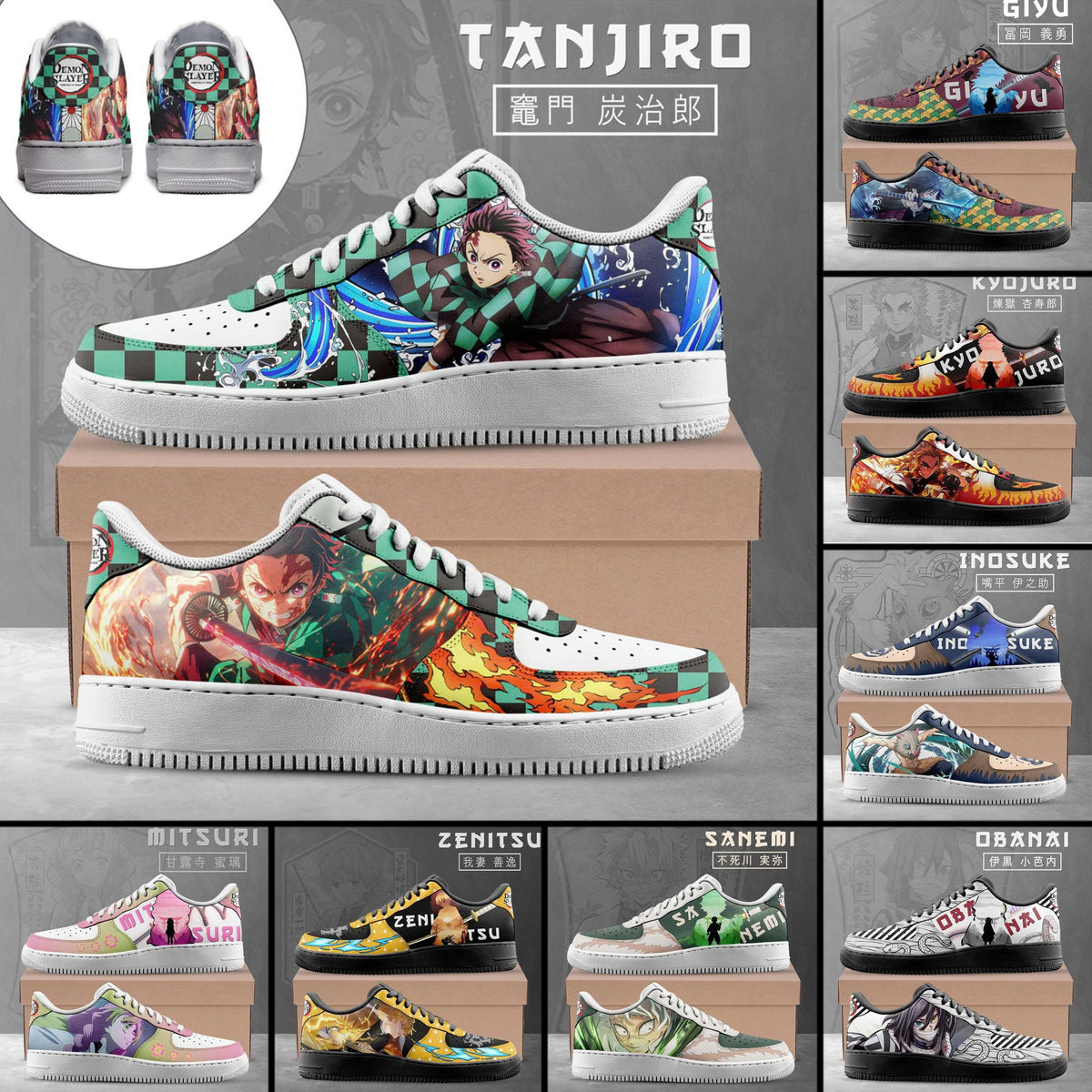 Anime Slayer Custom Sneakers - Custom Character Low Top Streetwear Shoes