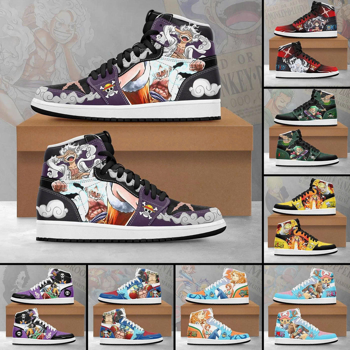 Pirate Crew Anime AJ1 High Custom Sneaker